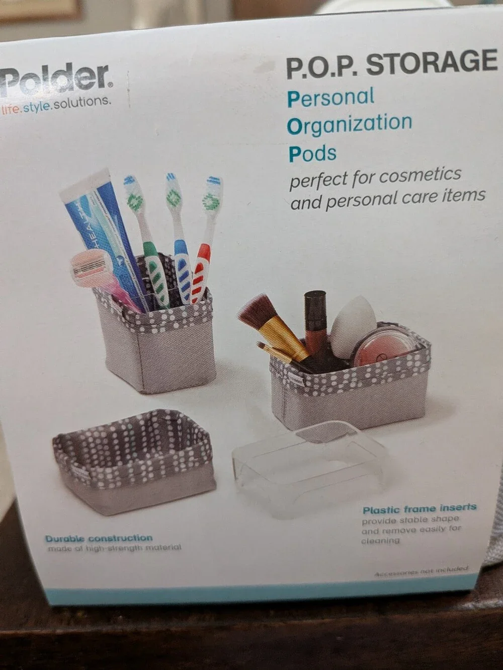 Polder 3 Nesting Storage Pods For Medicine Cabinet Or Countertops